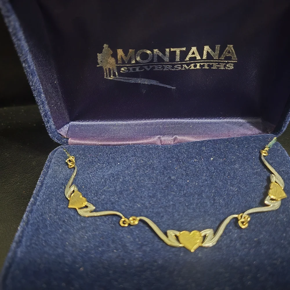 Montana Silversmiths Gold and Silver Heart Necklace - Picture 1 of 3